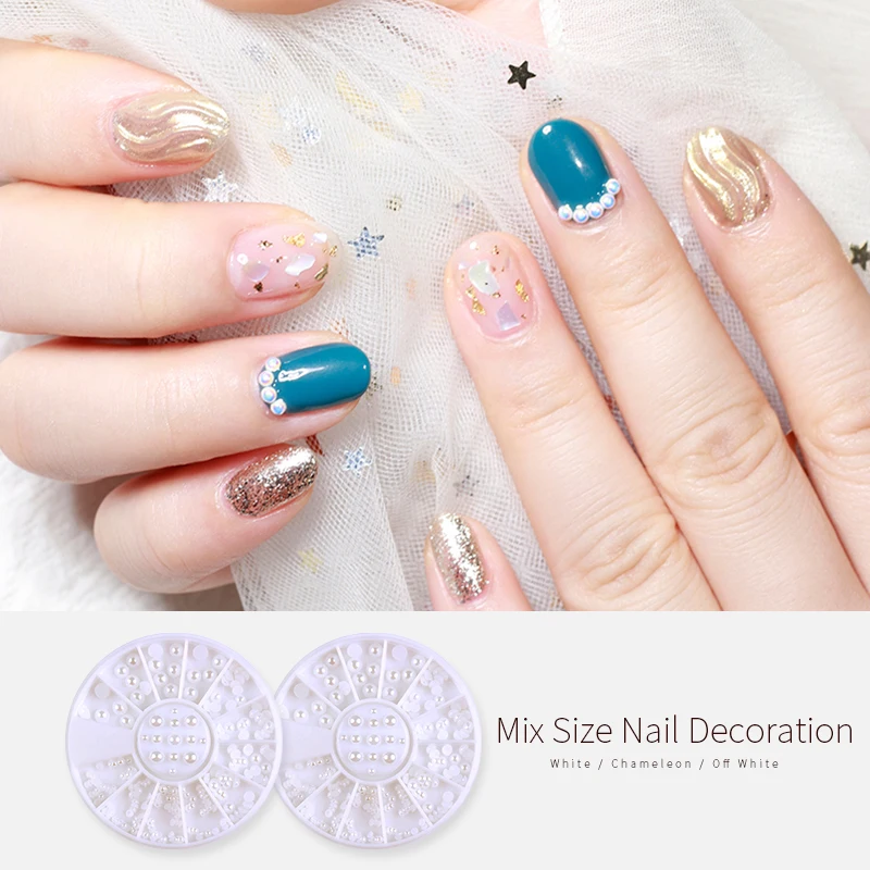 

NICOLE DIARY 3D Nail Decoration Set Mixed Patterns Nail Art Rhinestones Heart Irregular Nail Art with Rhinestone Picker Pen