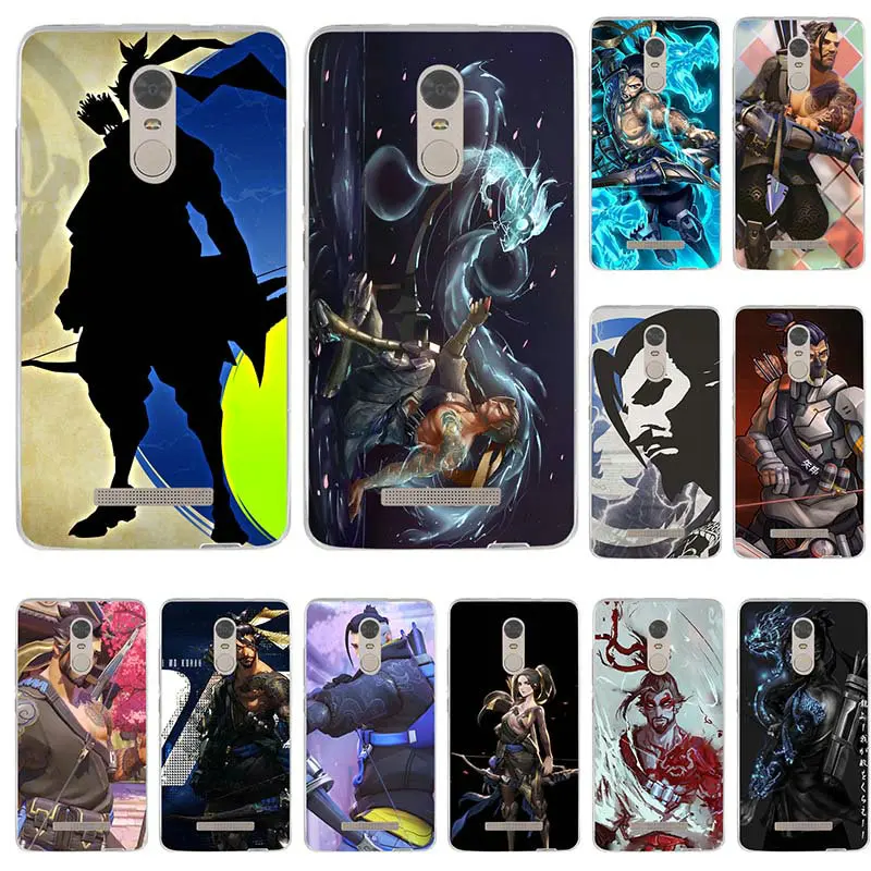 Hanzo Overwatchs OW Character Soft TPU Phone Cases Cover for Xiaomi Redmi Mi Note 2 3 3S 4X 4A 5 6 5S 5A 8 A1 Pro Plus Shell |