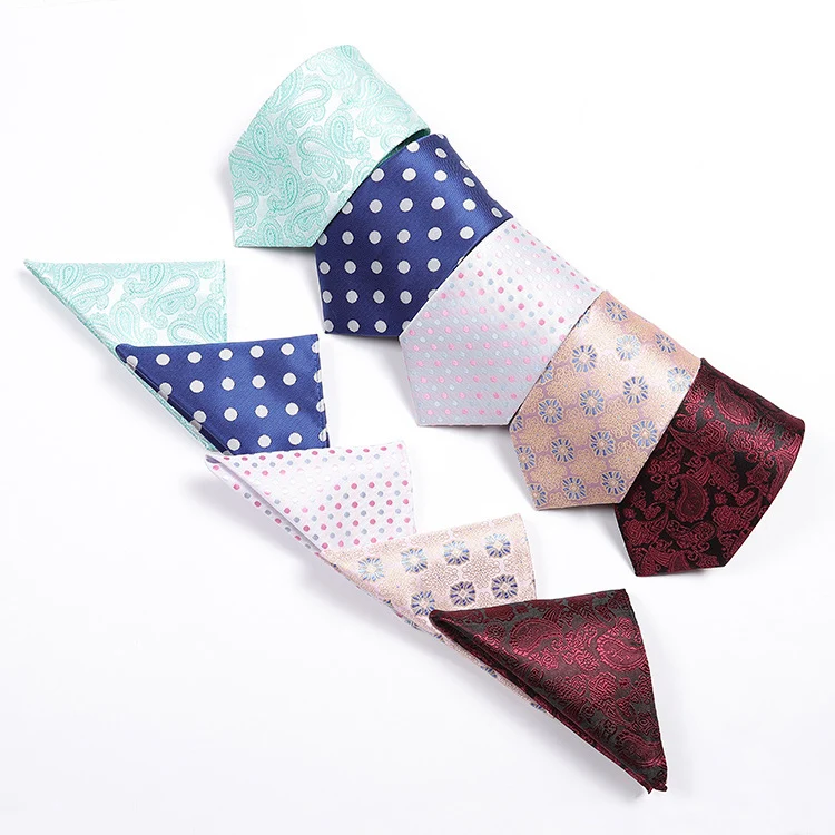  mens fashion ties for men tie pocket square polyester silk tie handkerchief pink necktie gifts for 