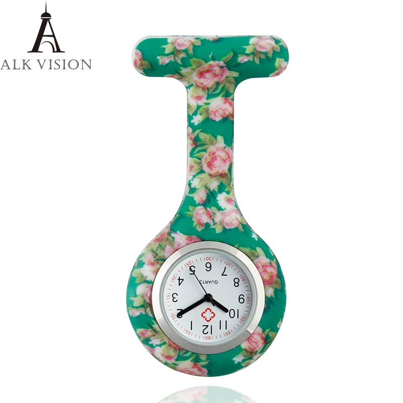 

ALK FOB Pocket Nurse Watches Printing Silicone Medical Watch Present High-Quality Hanging Doctor Quartz Clock Hospital Gift