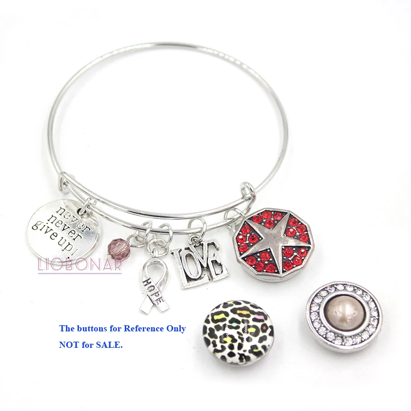 Snap ювелирные изделия Фиолетовая лента волчанка браслет Liobonar талисманы на