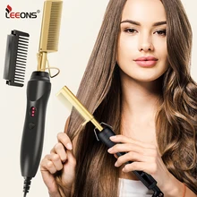 Heating Comb Hair-Curler-Comb Iron Hot-Straightening Electric Leeons Wet-And-Dry Environmentally