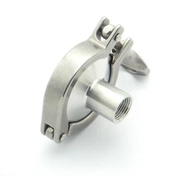 

304 Stainless Steel Sanitary Pipe Fitting Set 3/8" BSP Female Thread Ferrule + 1" Tri Clamp + Silicon Gasket + End Cap