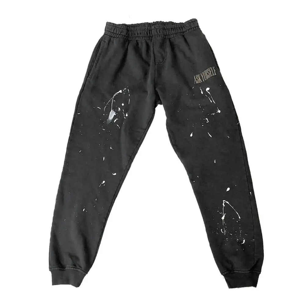 Manual Splash ink ASKYURSELF Sweatpants Men Women 1:1 Top Quality Jogger Drawstring Pants | Мужская одежда