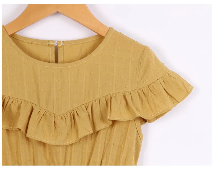 Mother And Daughter Clothes Big Girl Cotton Dresses Summer Long Teenager Princess Dress For Girls Yellow Kids Clothing Fashion (6)