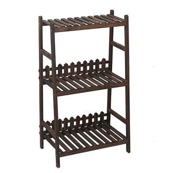 

Simple modern corrosion wood plant home multi-function indoor flower stand solid wood multi layer living room wood flower shelf