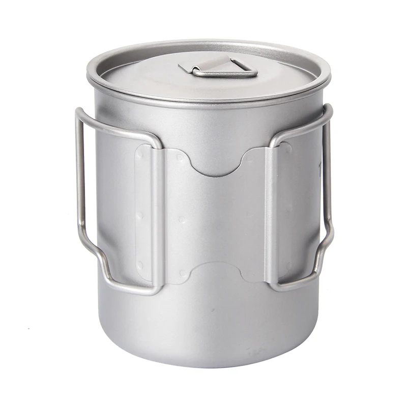 Tiartisan открытый Чистый Титан чашка 450 мл воды кофе кружки Складная ручка с крышкой портативный сверхлегкий посуда для напитков