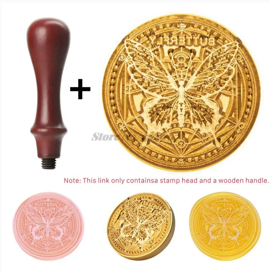 2022 Plant Rose Flower Wax Seal Stamp Retro Life Tree Cat Butterfly Antique Scrapbooking HEAD Wedding Decorative Invitation 