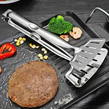 Кухонные щипцы для еды, для выпечки, для приготовления барбекю, с антипригарным зажимом для хлеба, стейка, инструменты, эти щипцы изготовлены из очень толстой нержавеющей стали