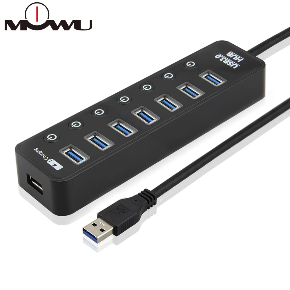 Высокое качество USB 3,0 концентратор высокий держатель для спидометра зарядка Multipe USB децис концентратор для ПК ноутбука 7 портов удлинитель адаптер концентратор U - Цвет: 7ports no adapter