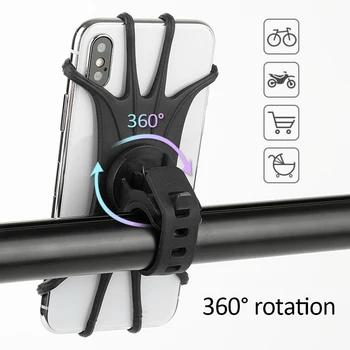 

Silicone Bicycle Phone Holder For IPhone Samsung Galaxy For Mobile Phone Mount Band Bike GPS Universal Motorcycle Accessories