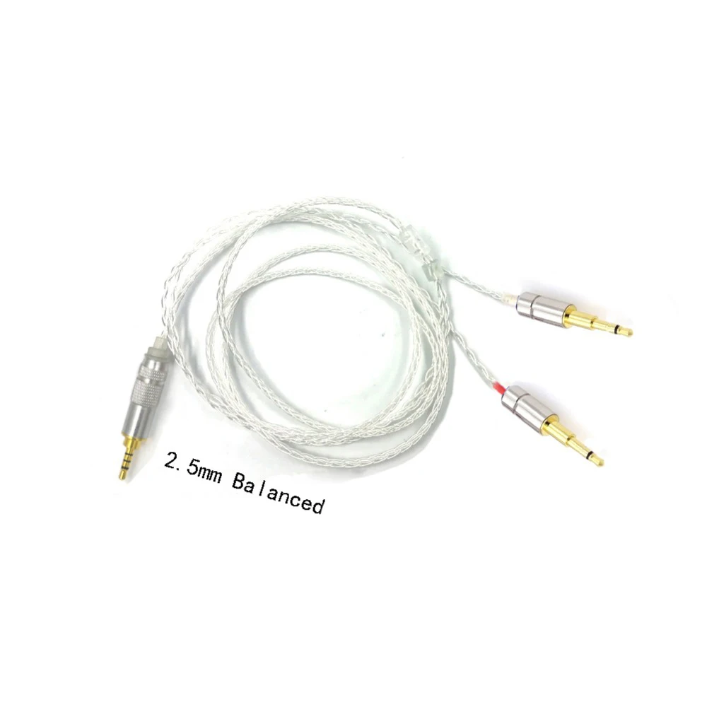 3 5 2 5 4 4 Balanced 8core Silver Plated Headphone Upgrade Cable wire for HE1000 HE400S HE560 Oppo PM 1 PM 2