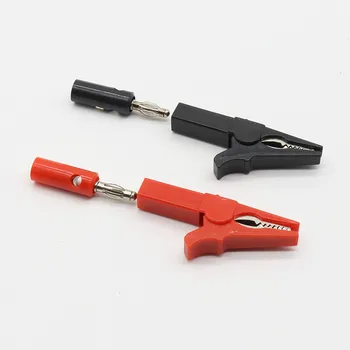 

55MM Alligator clip + BANANA PLUG, test probe with 4mm Banana Plug Cable Clips