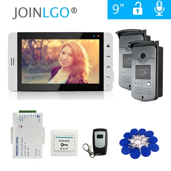 

7" Color Screen Video Door Phone Intercom System + 1 White Monitor + 2 Waterproof RFID Doorbell Camera FREE SHIPPING