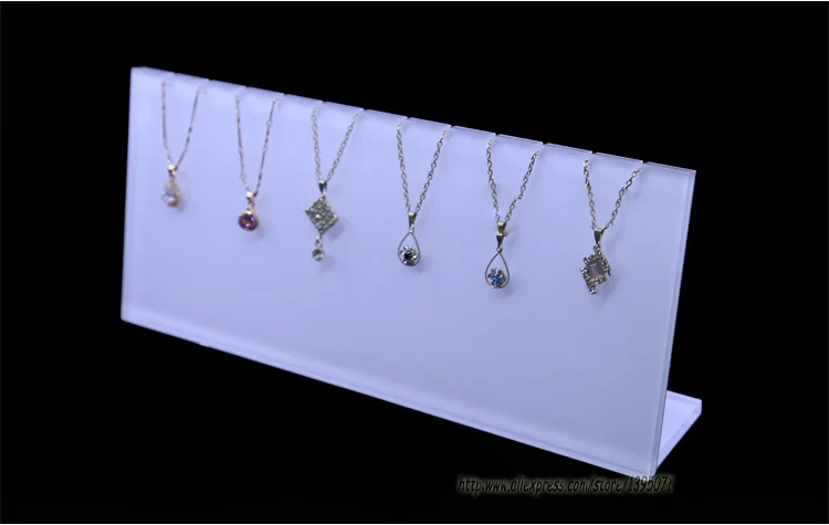 High Quality white 8mm Thickness Necklace Display Rack Jewelry Showing Stand L Pendant Holder Erasel Shelf | Украшения и