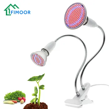 

New Phytolamp E27 Full Spectrum LED Grow Light Flexible Metal Hose Clip-on Growing Lights Indoor Phyto Lamps for Plants Flowers