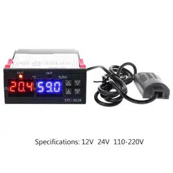 Цифровой регулятор температуры и влажности Термостат и гигростат Duble дисплей AC 110V 220V DC 12V 24V 10A