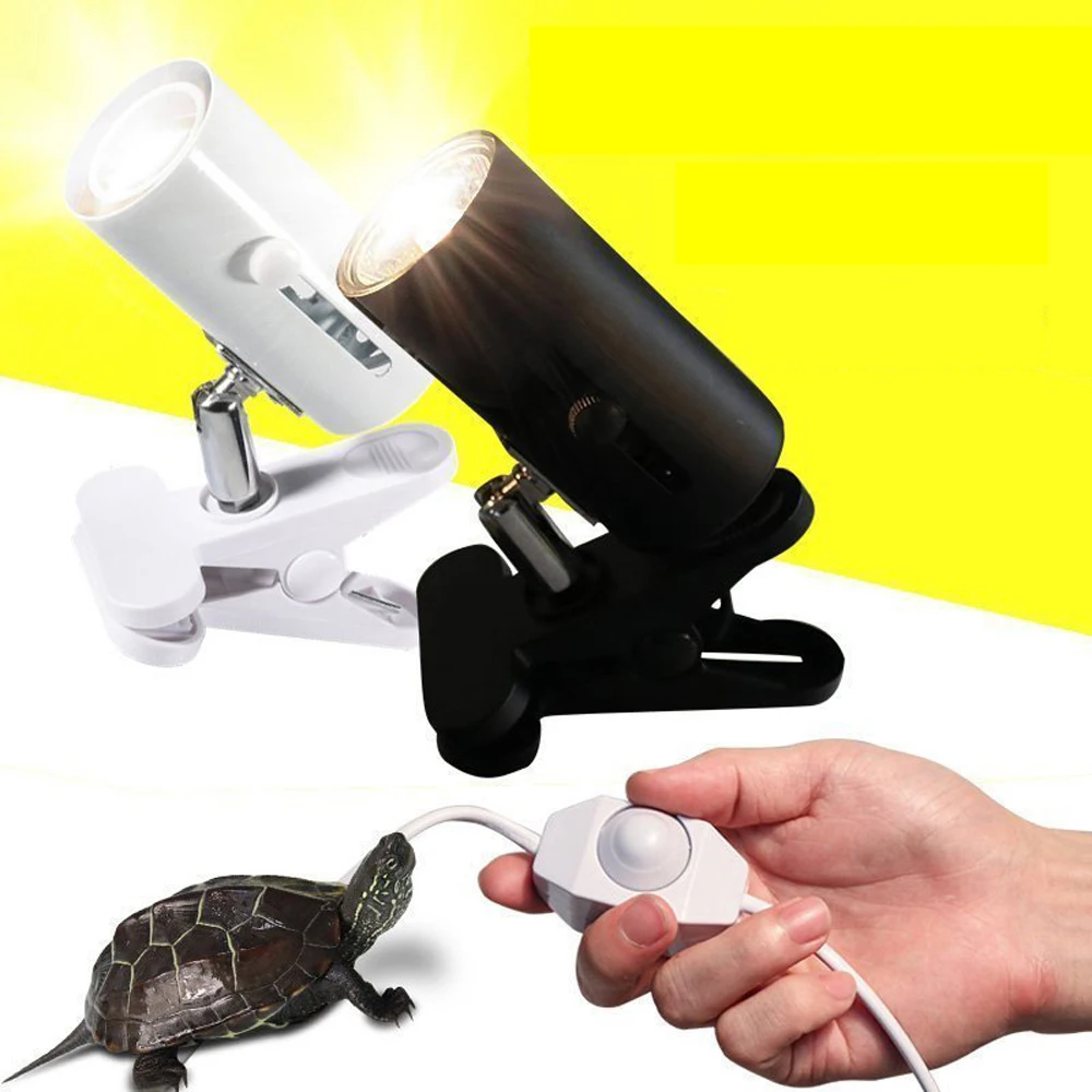 Стенд металлический зажим нагревательная лампочка зажим черепаха с переключателем аквариум ПЭТ лампа для рептилий держатель свет зажим База приспособление для обитания набор