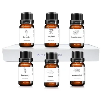 

Body Essential Oils Lavender Tea Tree Orange Lemon Peppermint Rosemary Diffuser Humidifier Body Massage 10ML