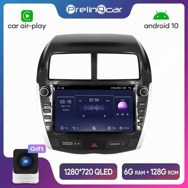Android 10.0 система автомобиля IPS сенсорный экран стерео для Mitsubishi ASX CITROEN C4 AIRCROSS плеер