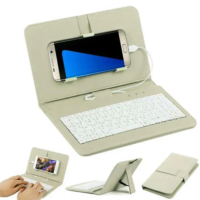 

HiMISS Mobile keyboard General Wired keyboard for phone Flip Holster Case For Andriod Mobile Phone 4.8''-6.0''