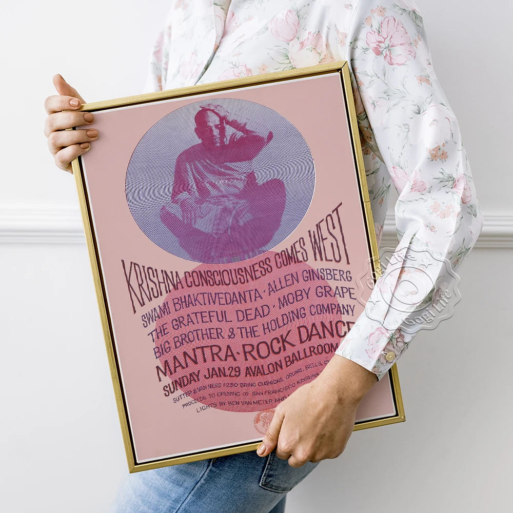 Póster de arte Vintage Mantra Rock Dance Avalon, impresiones de lugares ...