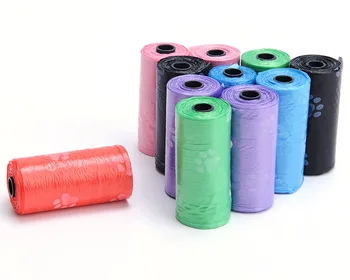 

DHL 1000 set practical 15pcs/set Degradable Pet Dog Waste Poop Bag With Printing Doggy Bag Pet Waste Clean Poop Bags
