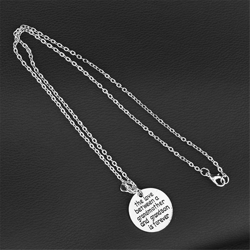 Round Pendant Necklace The Love Between Grandmother And Mother Son Is Forever Heart Family Jewelry Grandma Gifts | Украшения и
