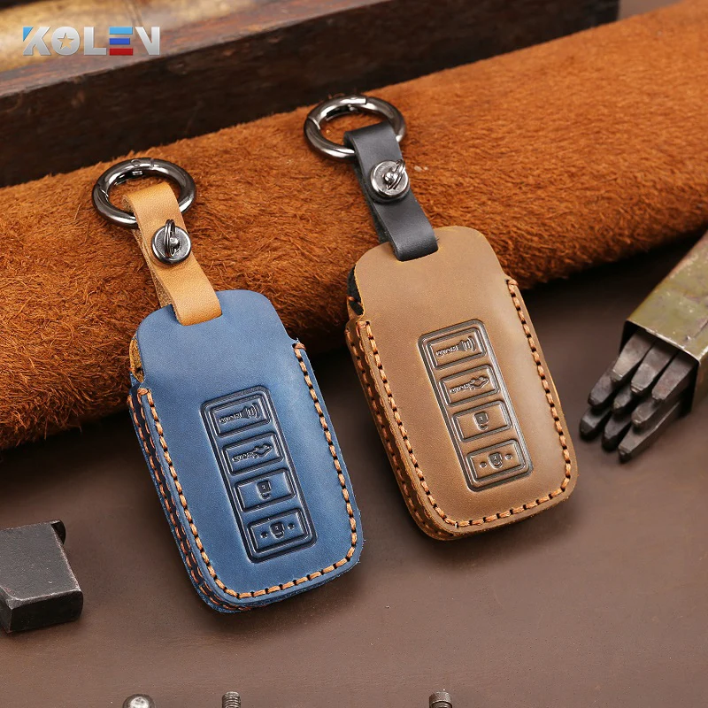 

Leather Car Remote Key Case Cover Fob For Lexus ES350 ES300H RX350 GS350 GS450H NX200T NX300H RC350 LX570 4 Buttons Key Shell