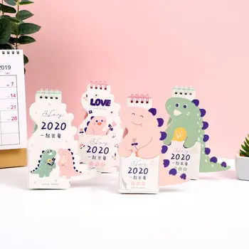 

JIANWU 1pc agenda 2019 2020 Cute Dinosaur Mini Desk Calendar DIY Cartoon Portable Calendars kawaii Schedule Planner