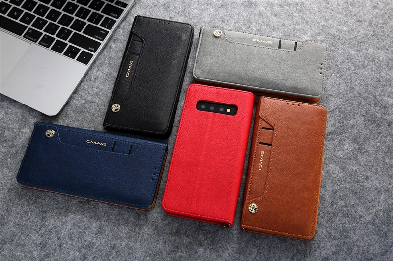 Кожаный чехол Чехол для samsung Galaxy S10 S8 S9 плюс S7 Edge бумажник на магните чехол для samsung Note 8 9 10+ с держатель для карт чехол