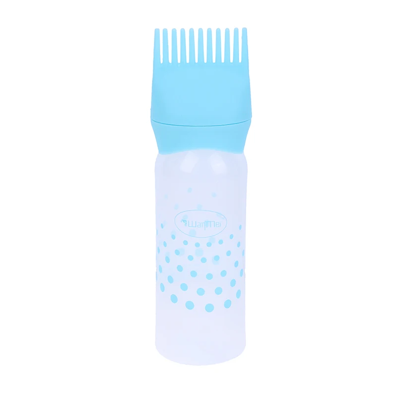 Plastic Hair Dye Shampoo Bottle Applicator With Graduated Brush Dispensing Kit Salon Hair Coloring Dyeing Styling Tools - Цвет: BL