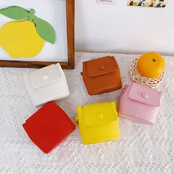 

Girls Mini Purses 2020 Kawaii Little Girl Small Leather Coin Wallet Pouch Candy Color Toddler Money Purse Baby Messenger Bag