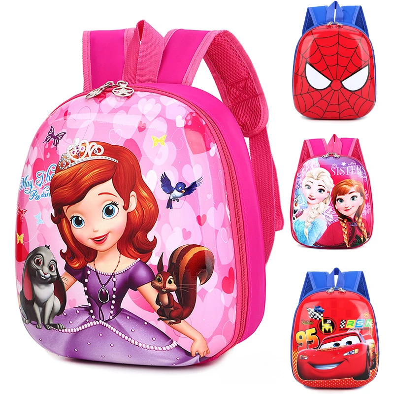 Детский рюкзак с рисунком из мультфильма Холодное сердце Тачки Disney Человек-паук