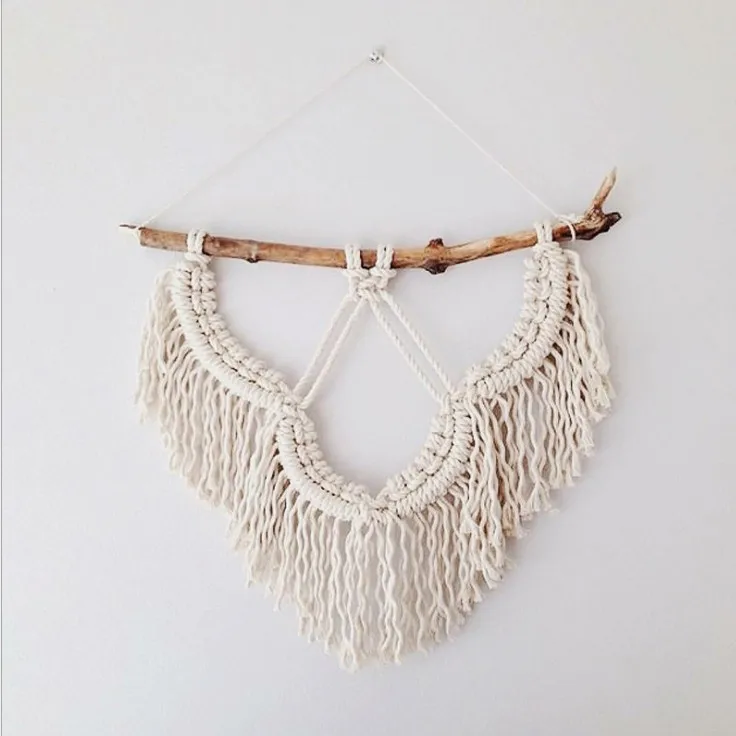 

Macrame in Tapestry Hand-woven Mexican Home Decoration Wall Hanging Tapestry Nordic Style Home and Art Wedding Wall Decoration