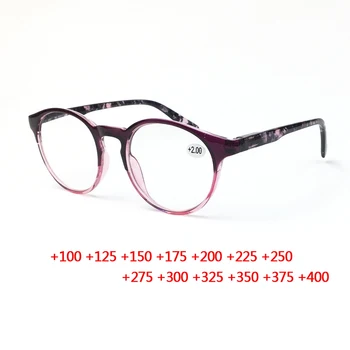 

Women Men Round Frame Color Matching Reading Glasses Fashion Transparent Computer Hyperopia Glasses Diopter +1.0 To +4.0