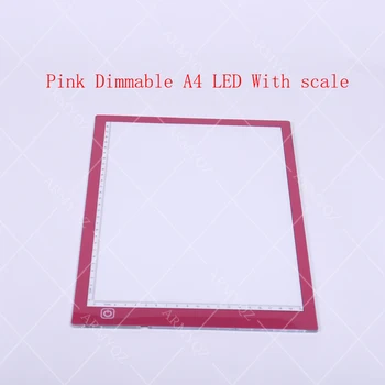 

Pink Dimmable A4 LED Scale Painting With Light Tablet Z Borad Diamond Accessories Lightpad Pad Embroidery Ruler Tool