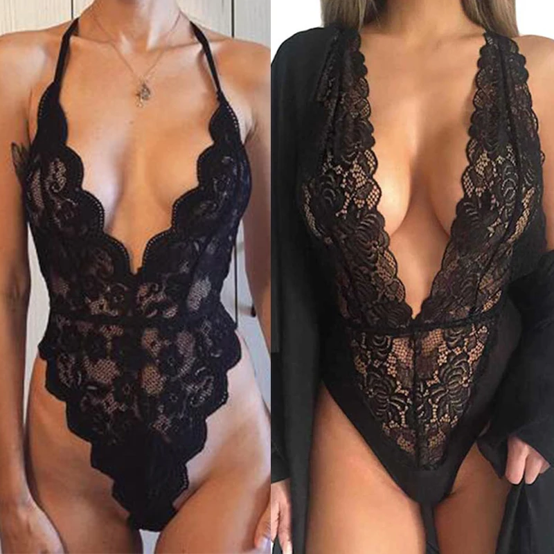 Женское боди цельное сексуальное нижнее белье платье комбинация Прозрачная