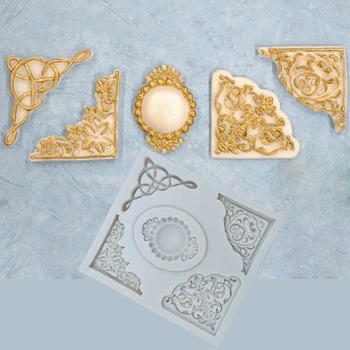 

Decorative Corner Mould Fondant Cake Decorating Tools Silicone Molds Sugarcraft Chocolate Baking Tools for Cakes Gumpaste Form