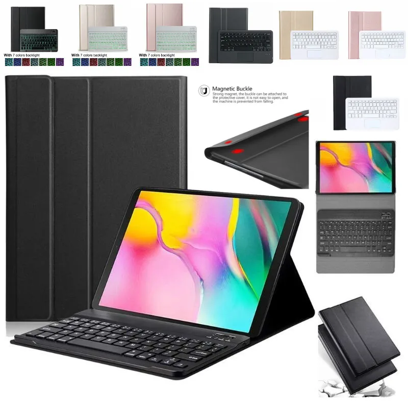 

Slim Magnetic Cover For iPad Pro 9.7 Air 1 2 2018 2017 5th 6th Case 7 colors Backlight Bluetooth Touchpad Keyboard covers Funda