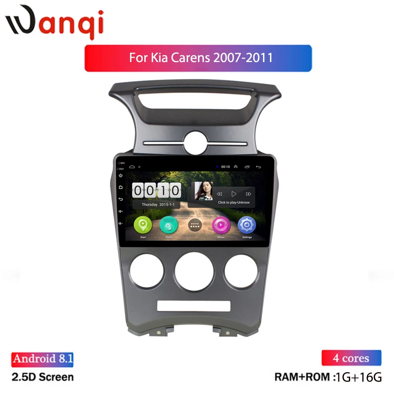 

hot sale 9 inch Android 8.1 IPS 2.5D HD Touch screen Radio for Kia Carens 2007-2011 with Bluetooth USB WIFI support SWC