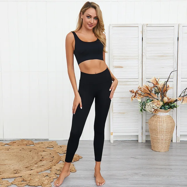 2 Piece Set Women Workout Clothes Yoga Set Seamless Women Gym Clothing Athletic Sports Suit Women