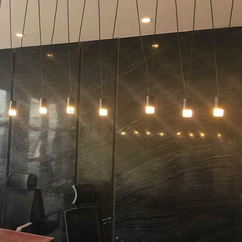

Unique Design Match Line Led Pendant Light Fixture Geometric DIY Wire Hanging Lamp Lustre Home Decor Industrial spider Lamp