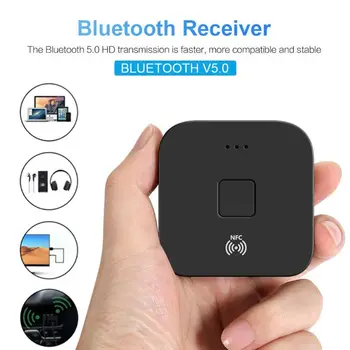 

Bluetooth 5.0 Music Audio Receiver Transmitter NFC Wireless Speaker Adapter High Definition 3.5mm 2RCA Interface for Car