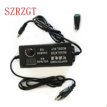 

Adjustable AC to DC 3V-12V-5A Universal adapter with display screen voltage Regulated power supply adatpor