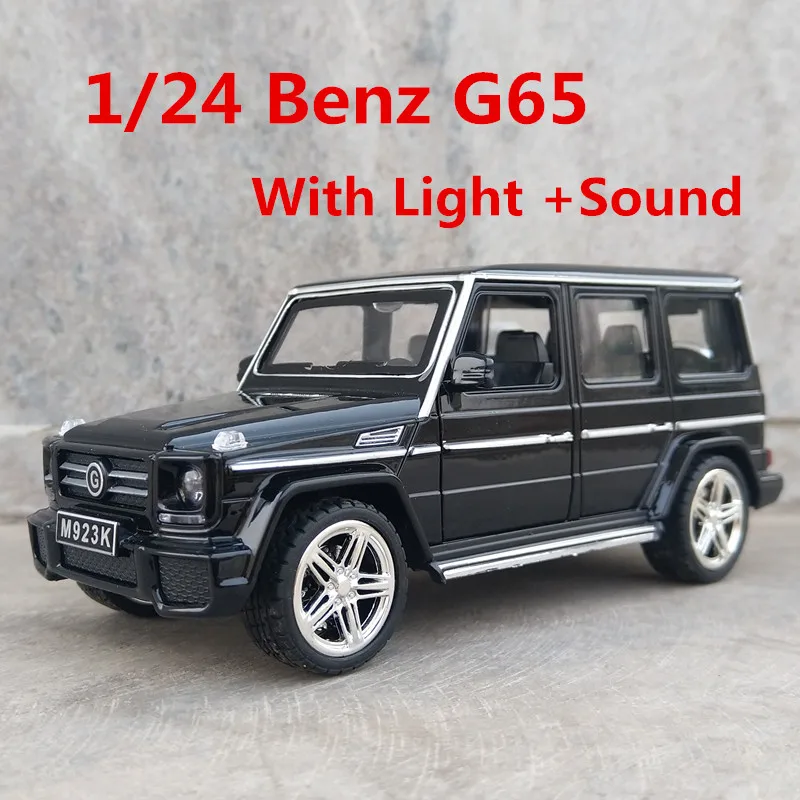 1:24 G65 SUV AMG Pull Back модель автомобиля игрушка Звук Свет литые игрушки модели автомобиля металлическая модель автомобиля мини автомобильная дорога подарки на день рождения