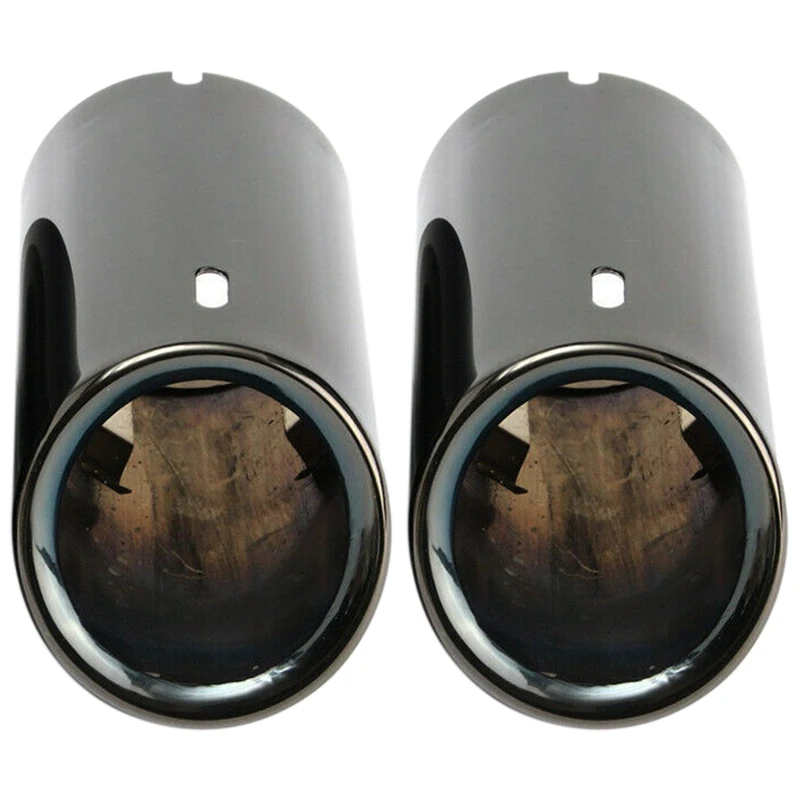 2X Titanium Black Car Exhaust Pipes Tail Tips for BMW E90 E92 325 328I 3 Series | Автомобили и мотоциклы