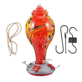 

1Pc Birds Feeder Glass Portable Convenient Hummingbird Feeder Water Feeder Birds Food Holder for Outdoor