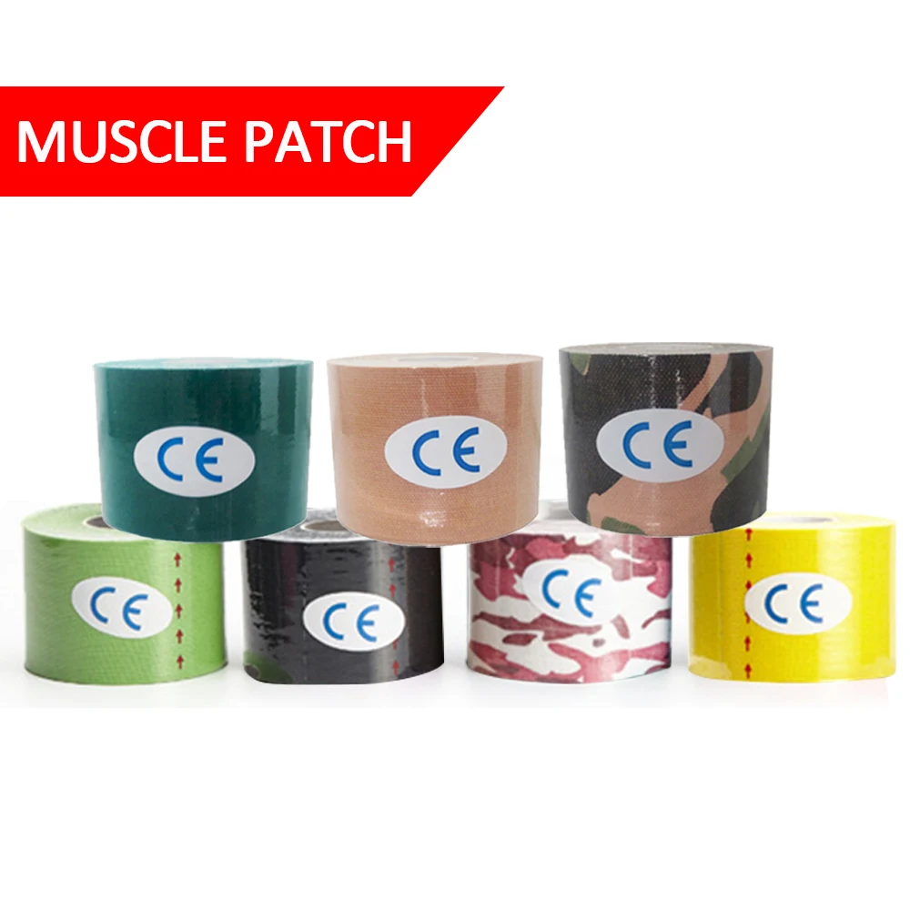 

4 Size 5M Length Elastic Sport Tape Kinesiology Tape Athletic Strapping Gym Fitness Tennis Running Knee Muscle Protector Tape