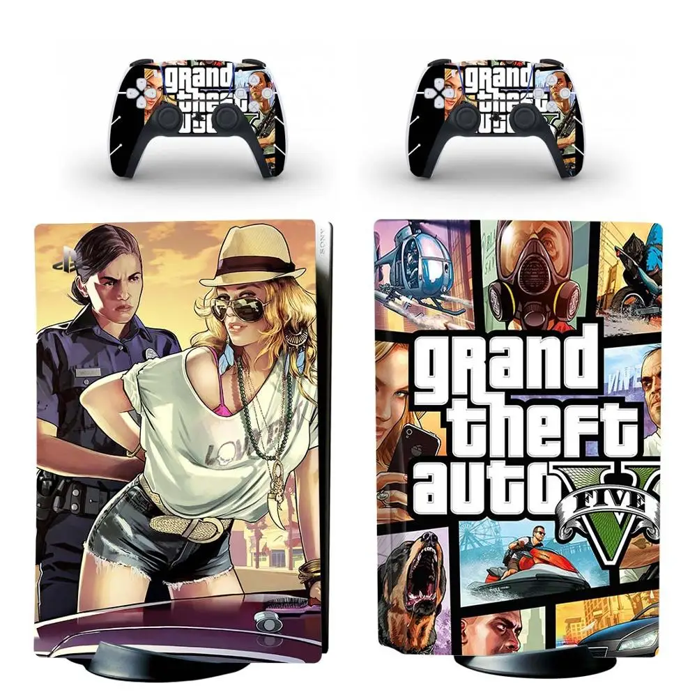 Grand Theft Auto GTA 5 PS4 Sticker Play station 4 Skin PS 4 Sticker Decal  Cover For PlayStation 4 PS4 Console & Controller Skins